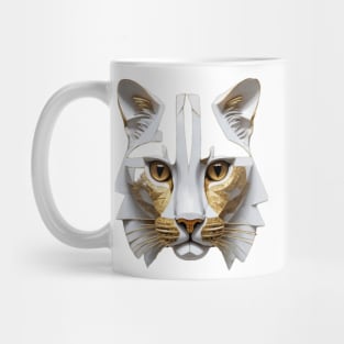 White and Gold Marble Leopard Mug